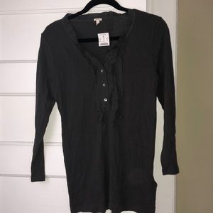 J. Crew Gray Long Sleeve Blouse